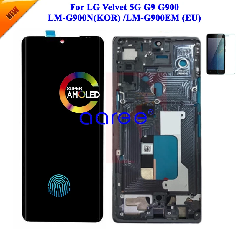 AMOLED LCD Display Original  For LG G9 LCD Display For LG Velvet 5G G900 LCD Display Screen Touch Digitizer Assembly