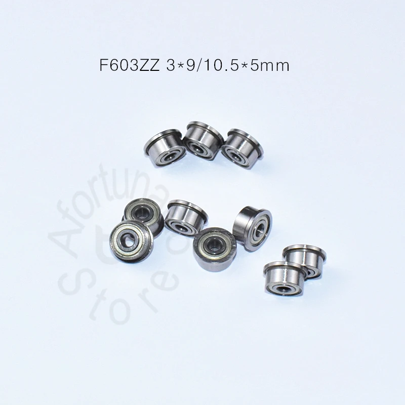 

Flange Bearing 10pcs F603ZZ 3*9(10.5)*5(mm) chrome steel Metal Sealed High speed Mechanical equipment parts
