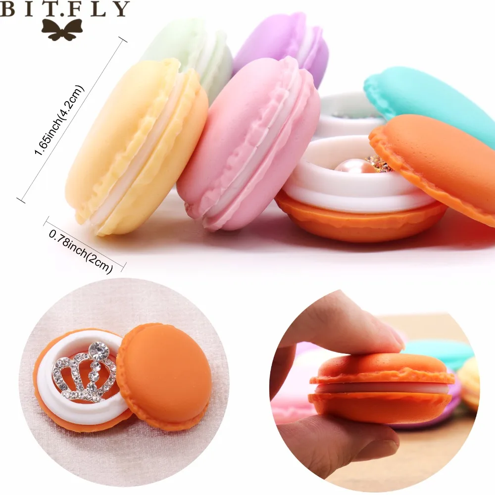 Portable Candy Color Mini Macarons Storage Box Lovely Jewelry Gift Package Pill Carrying Case Headset Protection Box