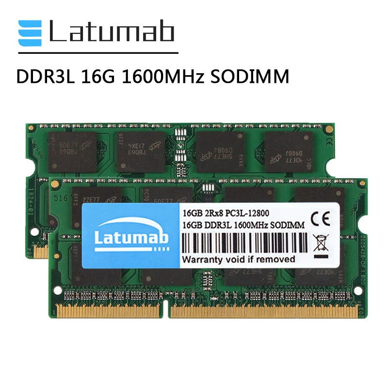 Latumab RAM DDR3 DDR3L 16GB 32GB 1600 1866MHz pamięć laptopa PC3L-12800 14900 pamięć SODIMM 1.5 1.35V Notebook Memoria RAM moduł