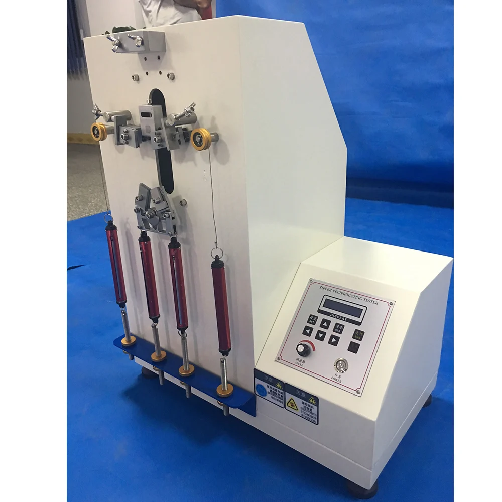 Zipper reciprocating life testing machine, clothing leather bag nylon life durability tester, zipper fatigue testing machine