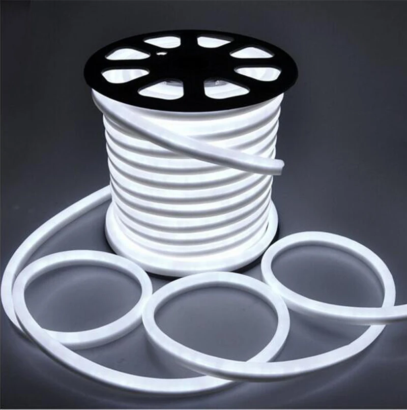 

30m/lot Flex Flexible LED Tube Waterproof Neon Light 80leds/M LED Strip Light RGB AC85-265V LED Neon Rope Lights