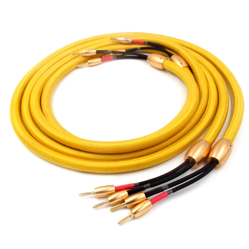 Hi-end Accuphase Speaker Cable HiFi Audio Line with 24k Gold Plated Banana Plug