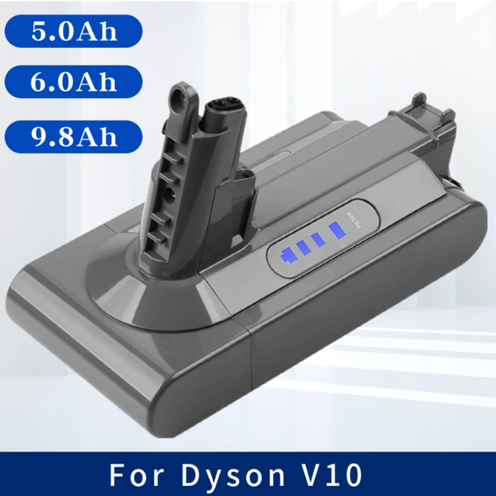 

V10 Li-ion Battery Replacement 25.2V 5000mAh for Dyson V10 Animal V10 Absolute V10 Motorhead V10 Fluffy Cordless Vacuum Cleaner