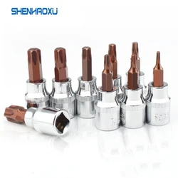 Torx Bit Hexagon Socket Electric Screwdriver Bit Wrench 3/8 S2 Hexagonal Head Auto Repair Tools High Hardness No Rust