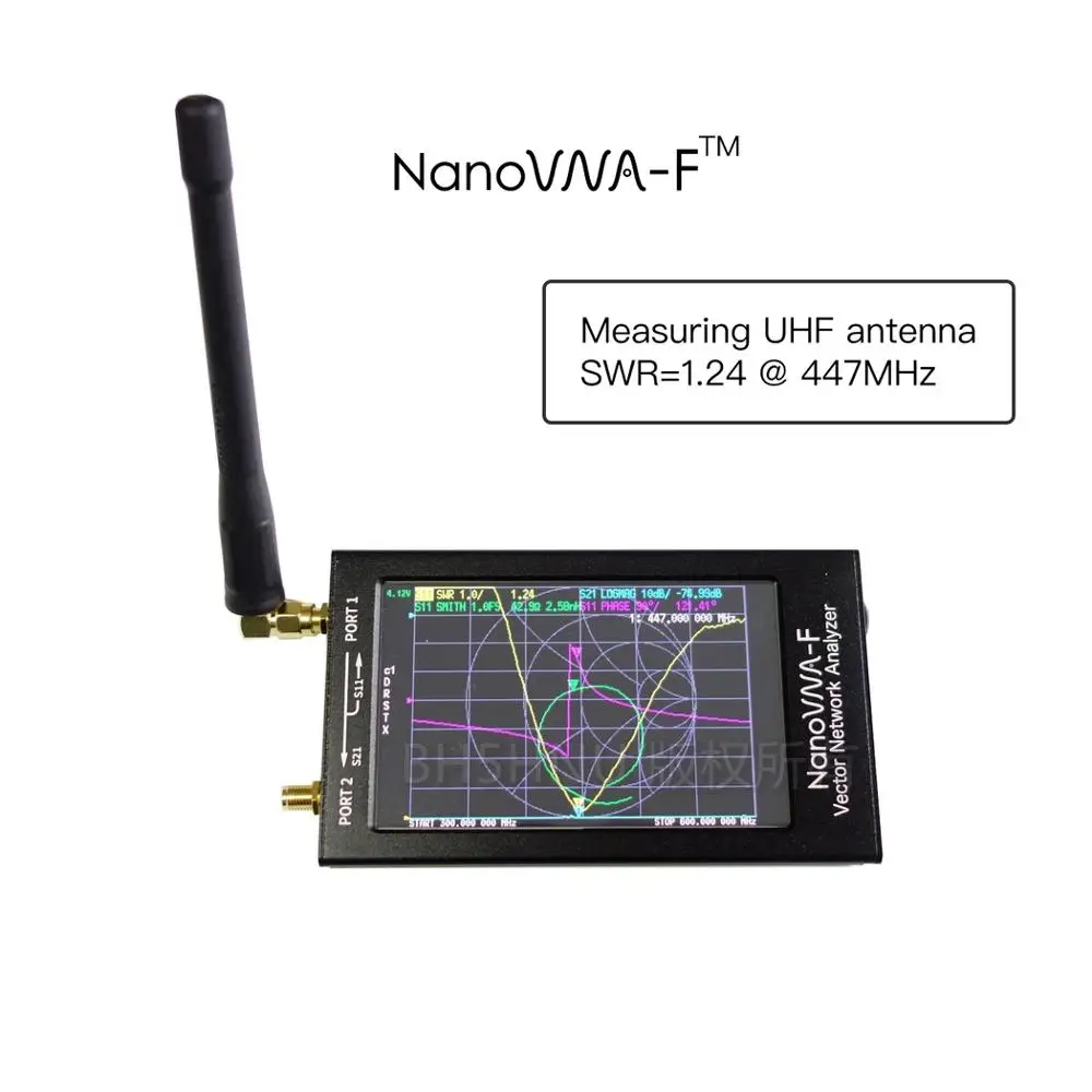 NanoVNA-F vector network analyzer HF VHF UHF antenna analyzer shortwave standing wave meter without battery