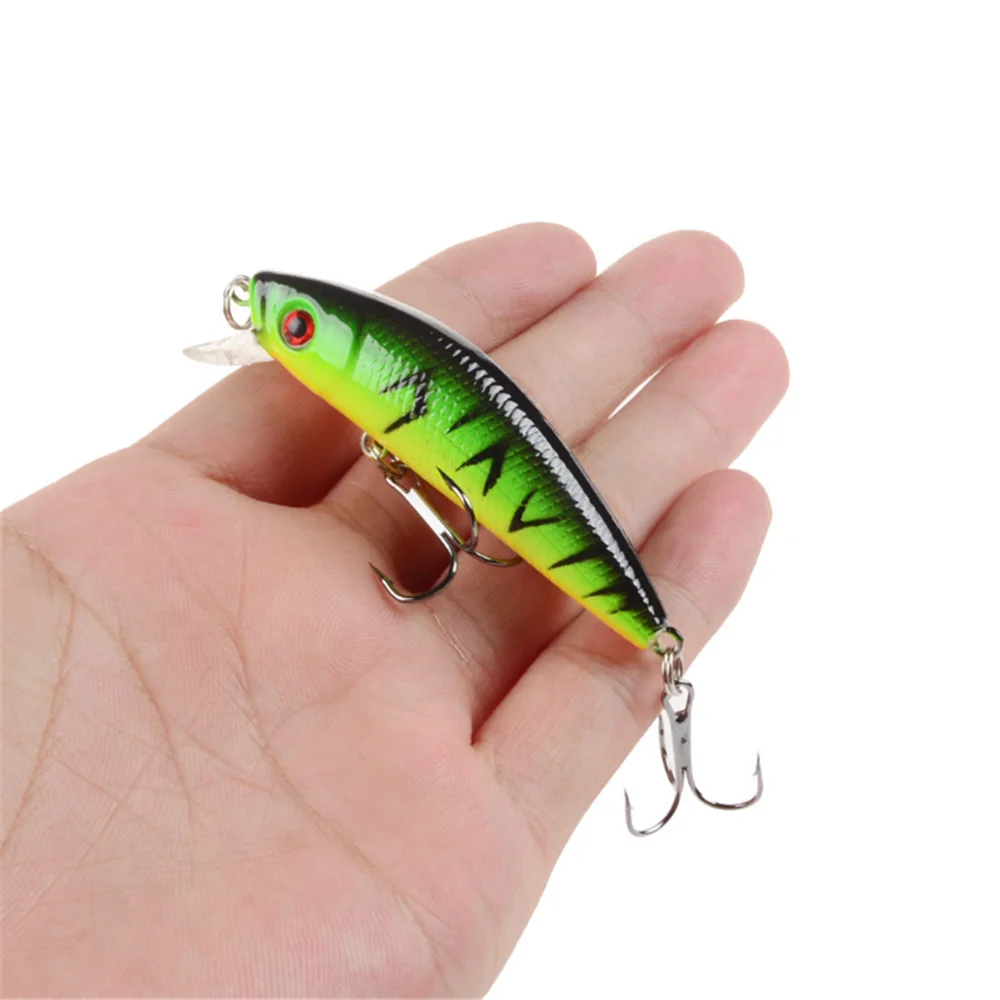 1PCS Laser Hard Crankbait Slow Sinking Fishing Lures 7cm 8.2g Pesca Japan Artificial Plastic Bait Wobbler Pike Fishing Tackle