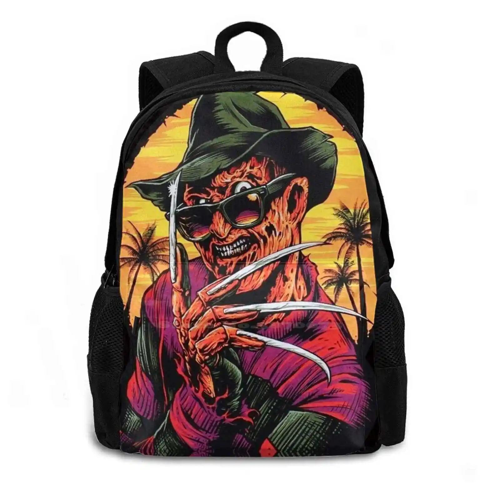 Holiday Backpack For Student School Laptop Travel Bag Freddie Krueger Horror