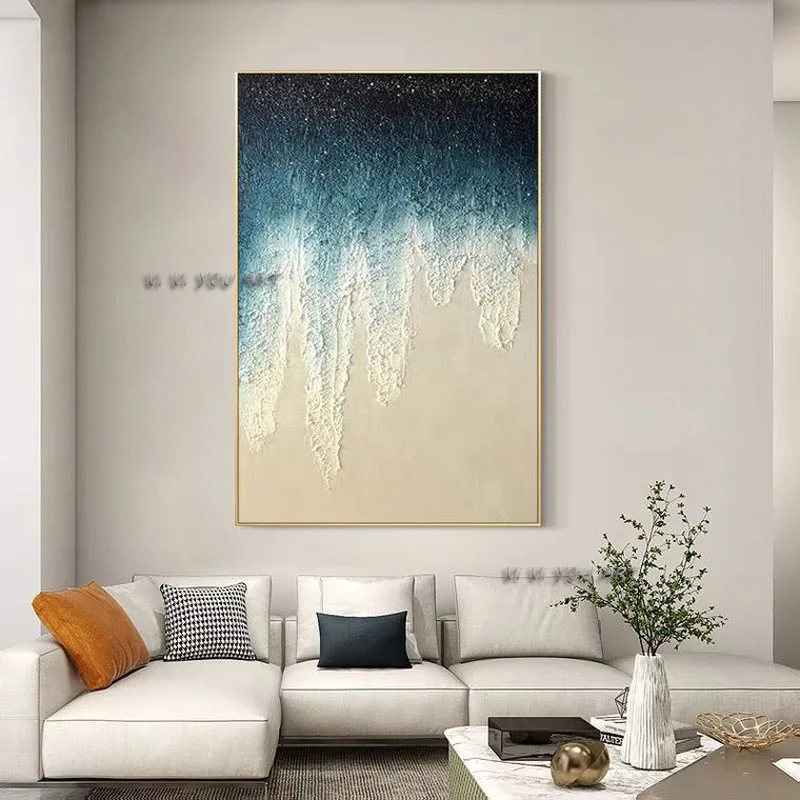 

100% Handmade Abstract Oil Painting Contemporary Seascape Minimalist Modern Wall Art Decorative For Living Room