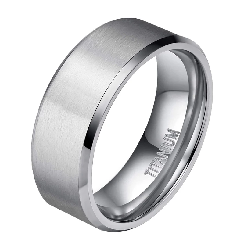 Tigrade 4/6/8/10mm Silber Farbe männer Titan Ring Gebürstet Mann Hochzeit Band Verlobung ringe Männlichen Schmuck Paar anel feminino