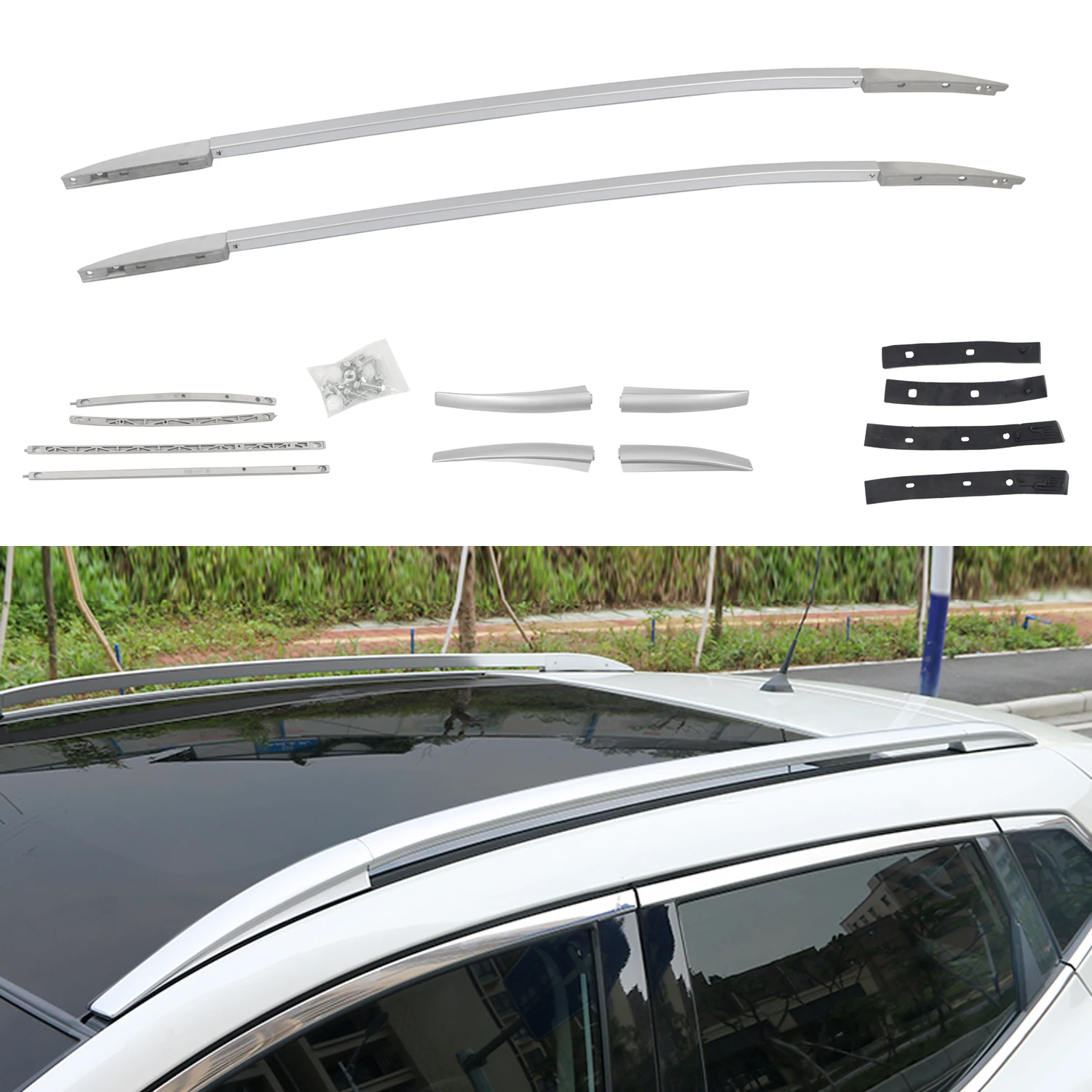 Car Accessories Fit for Nissan Qashqai J11 2014-2021 Roof Racks Luggage Carrier Side Bars Rails