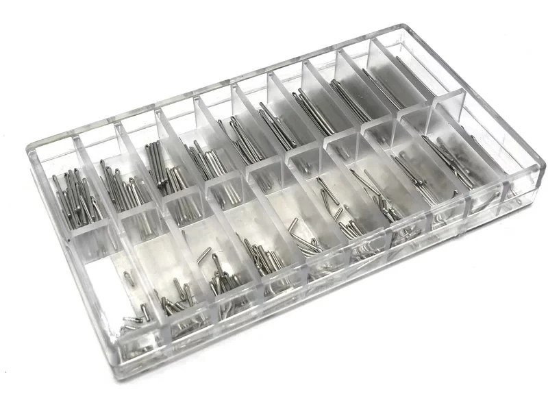 Gratis Verzending 360Pcs Diverse Rvs Lengte Split Pins Boxset Voor Horloge 0.8 0.9 1.0Mm