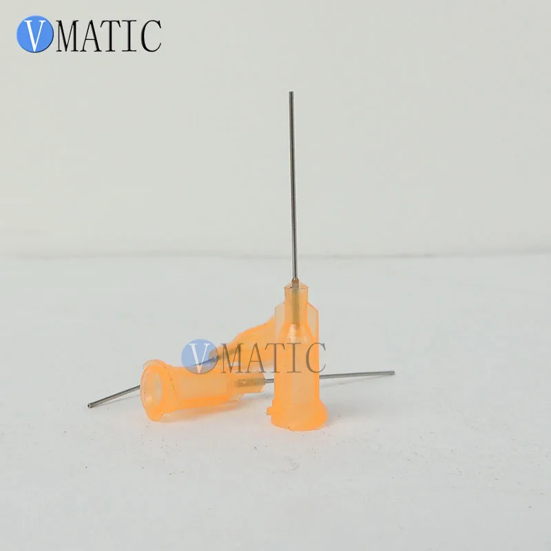 Free Shipping 100Pcs 1'' 1 Inch Glue Dispensing Needle 23G Aluminium Mount S.S Needle ,Tube Length 25.4mm(1