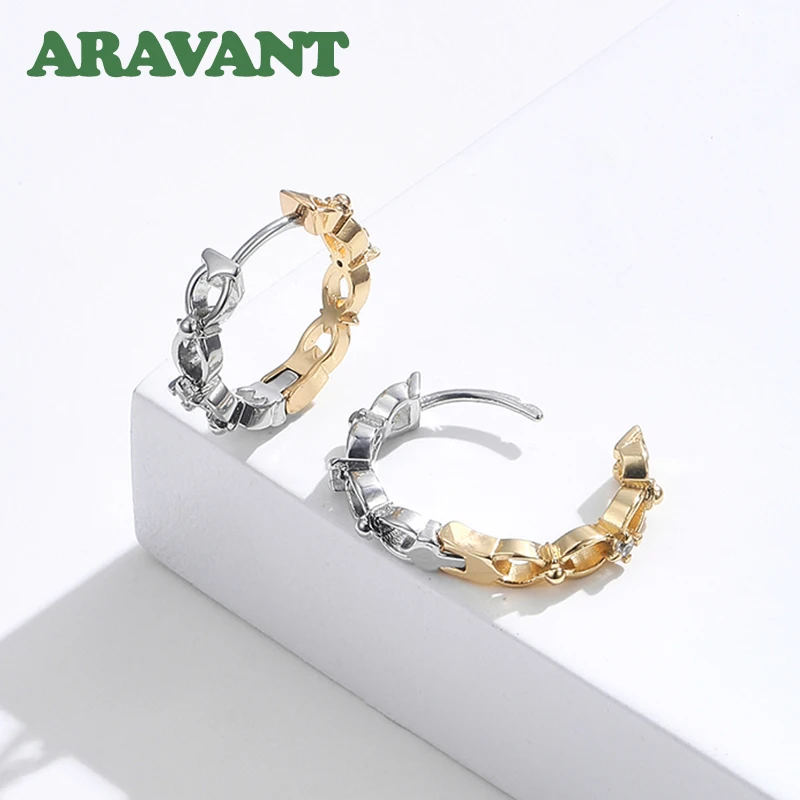 925 Silver 8 Word Hoop Earrings For Women Fashion Wedding Jewelry Gifts