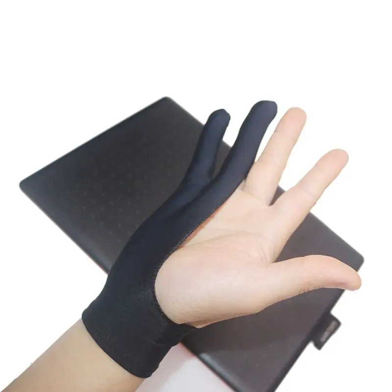 2 Fingers Drawing Glove Anti-fouling Artist Favor Any Graphics Painting Writing Digital Ablet for Right and Left Hand