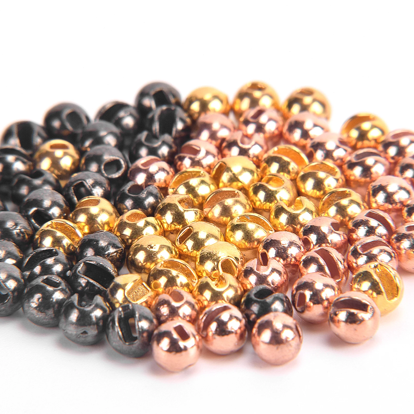 SF 25pcs1.5/2.0/ 2.5/2.8/3.3/3.8/4.0/4.6mm Gold Slotted Tungsten Beads for Fly Tying Fly Tying Materials