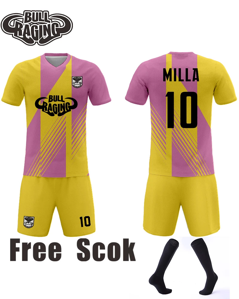 sports jersey maker OEM custom sublimatioin soccer jersey football jersey set free sock