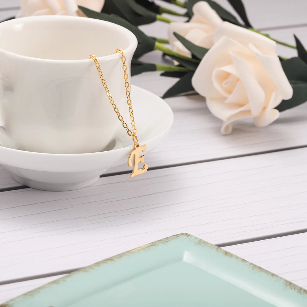 26Pcs/Lot Gold Color Stainless Steel A-Z Letter Pendant Alphabet Charms Pendants for DIY Neckalce Jewelry Making Accessories