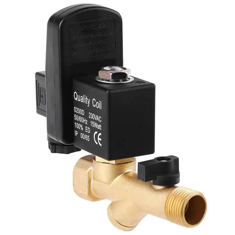 G1/2 DN15 Automatic Electronic Timed Drain Valve for Air Compressor Condensate Management Electric Magnetic