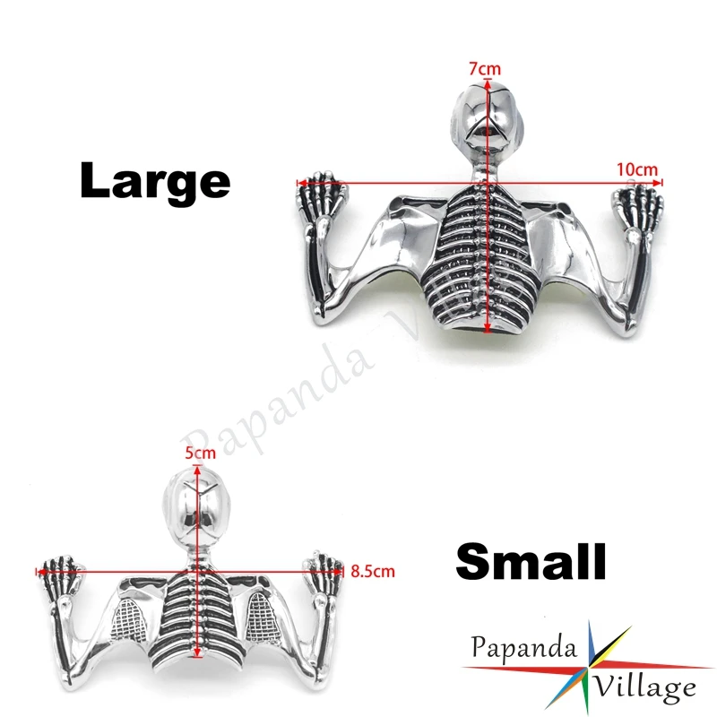 For Harley Bobber Chopper Headlight Visor Skeleton Ornament Mudguard Helmet Skull Decorative Helmet Visor Figure Graph Chrome