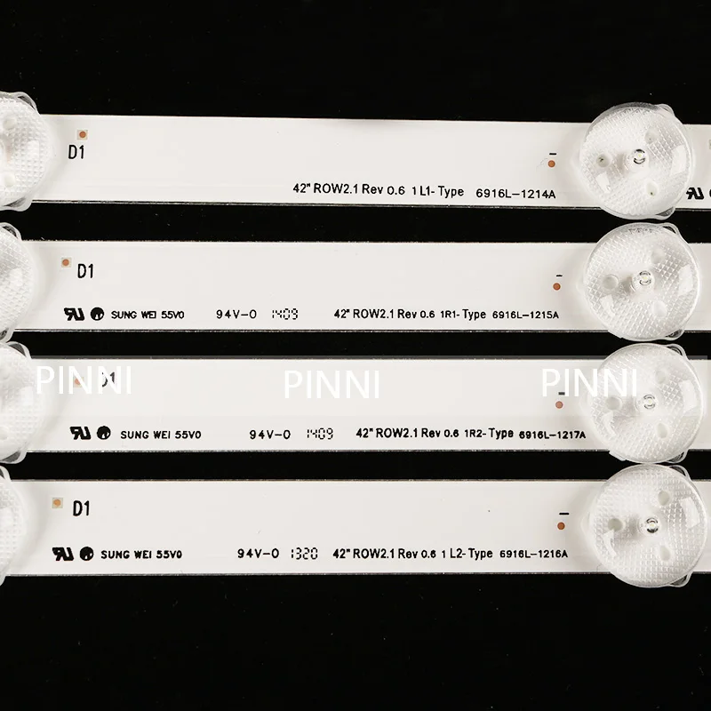 10 Pieces/lot FOR LG 42LN5450-CT 6916L-1505A/1506A/1507A/1508A 42LN5400-CN LC420DUE(SF)(R7) R1+L1=824MM R2+L2=824MM