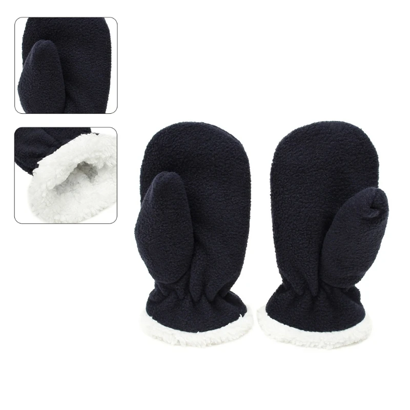 8 Colors Kids Baby Winter Windproof Plush Gloves Boys Girls Fluffy Fleece Thick Full Finger Mittens for 2 3 4 5 6 7 8  Years Old