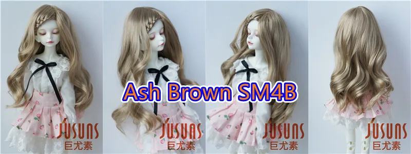 Jusuns Doll Wig JD204 6-7' 7-8' 8-9' 9-10' Long Lady Braids Wave 1/6 1/4 1/3 YOSD MSD SD Blythes Synthetic Mohair BJD Hair