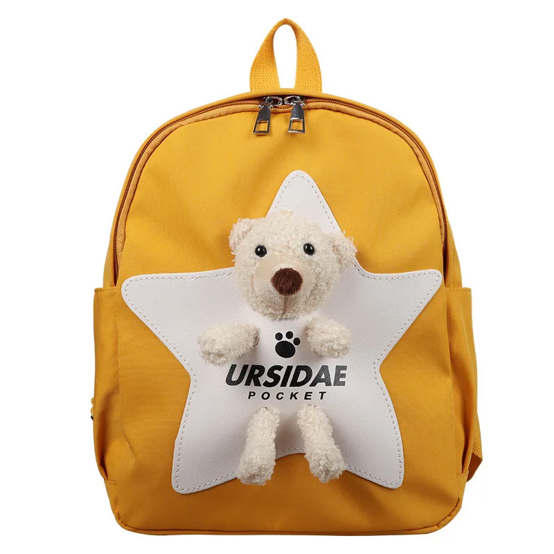 New Kids Backpack Lovely Star Bear Girls Boys Backpack Children Backpack In Kindergarten 2022 Autumn 3-5 Baby School Bag