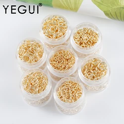 YEGUI M1113,jewelry accessories,14k gold plated,copper metal,not fade,hand made,environmental protection,jump ring,20g/pack