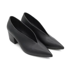 2026 New Branded Fashion Casual Chunky High Heel Pumps Elegant Women V Cut Designer High Heels Mother's Footwear For Woman Shoes