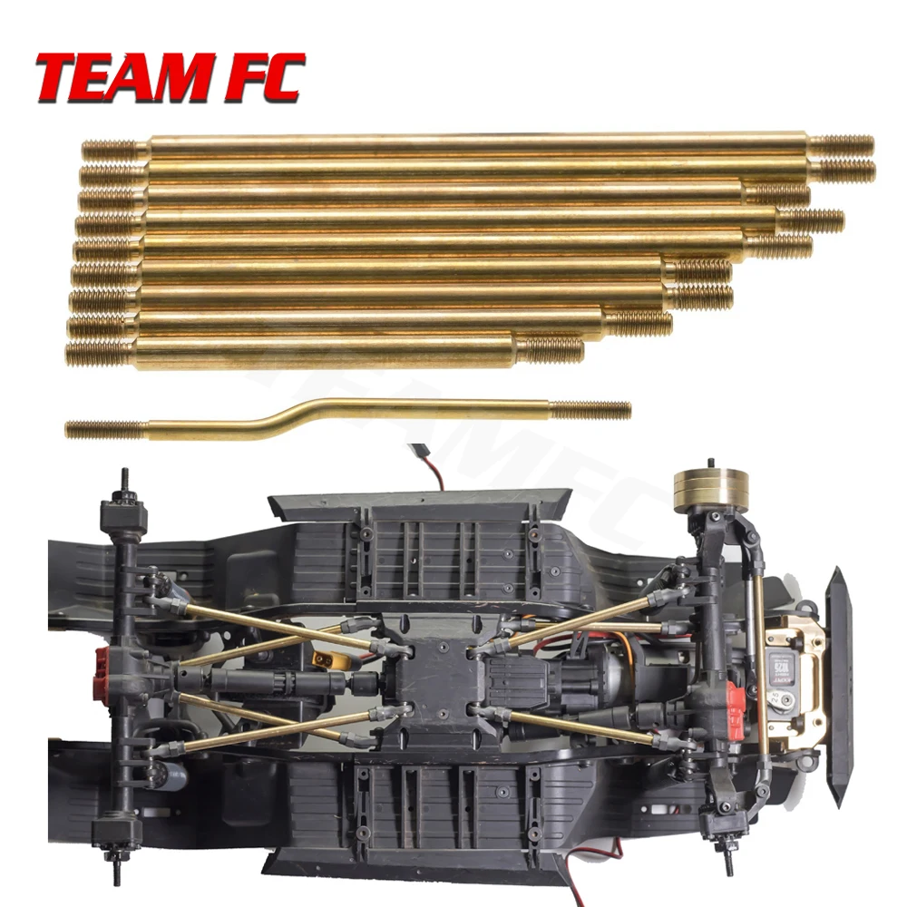 1Set Brass Steering Link Linkage Tie Rod Metal Lever for RC 1/10 Axial SCX10iii AX103007 Crawler Car Frame Spare Parts