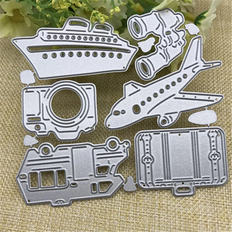 Travel set Metal Cutting Dies Stencils Scrapbooking Decorative Embossing Folder Carbon Steel Paper Card DIY Die Cuts