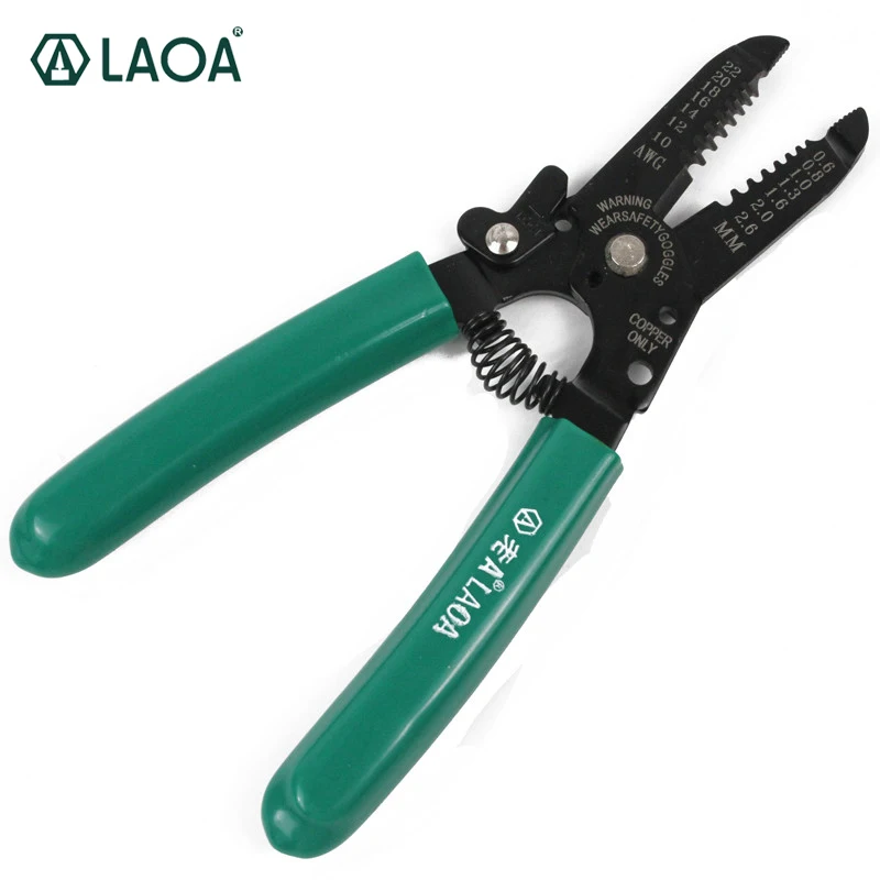 LAOA 7 Inch Wire Stripper 7 Gears Cable Cutter Multifunction Stripping Pliers  Wires Cutter Electrician`s Crimping Tools