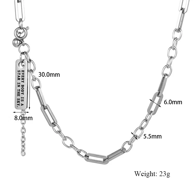 2021 New Fashion Rock Chain Necklace Men Stainless Steel Long Necklaces For Male Women Chain Jewelry