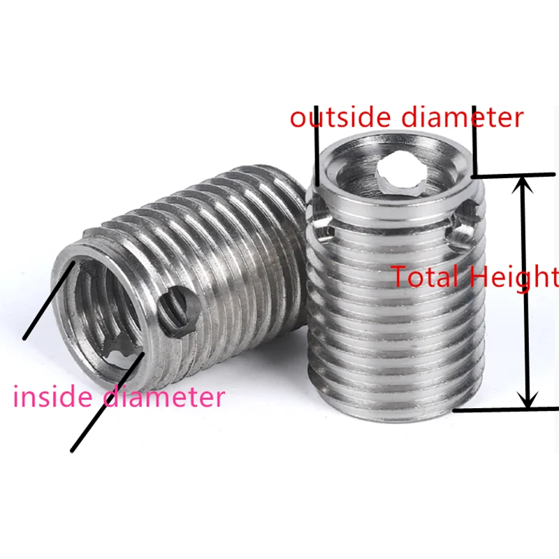 M3-M16 307/308stainless steel 304 self-tapping wire inserts with three-hole thread insert repair tools insert bushing insert721