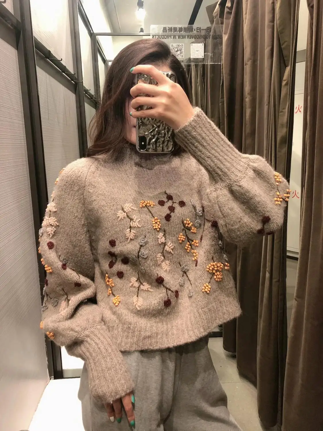 Jenny&Dave  Sweaters Women Pullovers England Vintage Indie Folk Vintage Beading Embroideried Winter Sweaters Women Pull Femme