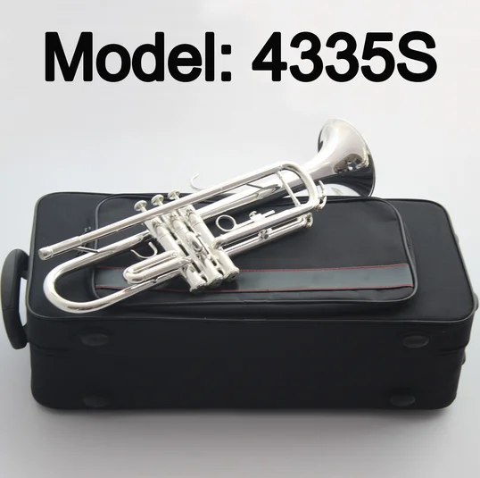 

Music Fancier Club Bb Trumpet 4335S Silver Plated Music Instruments Profesional Trumpets Student Included Case Mouthpiece