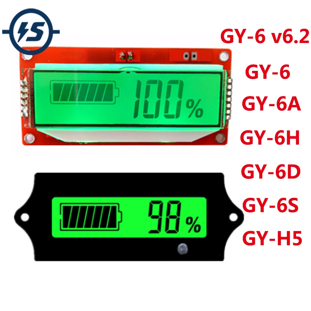 Battery Capacity Indicator Voltmeter Percentage Power Monitor Instrument For 12V-48V Lead Acid LiFePO4/Lithium Battery