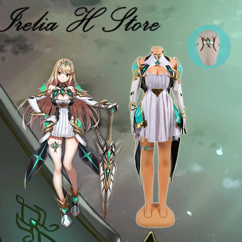 Irelia H Store Game Xenoblade Chronicles 2 Mythra Cosplay Costume Halloween Dress female can Custom made