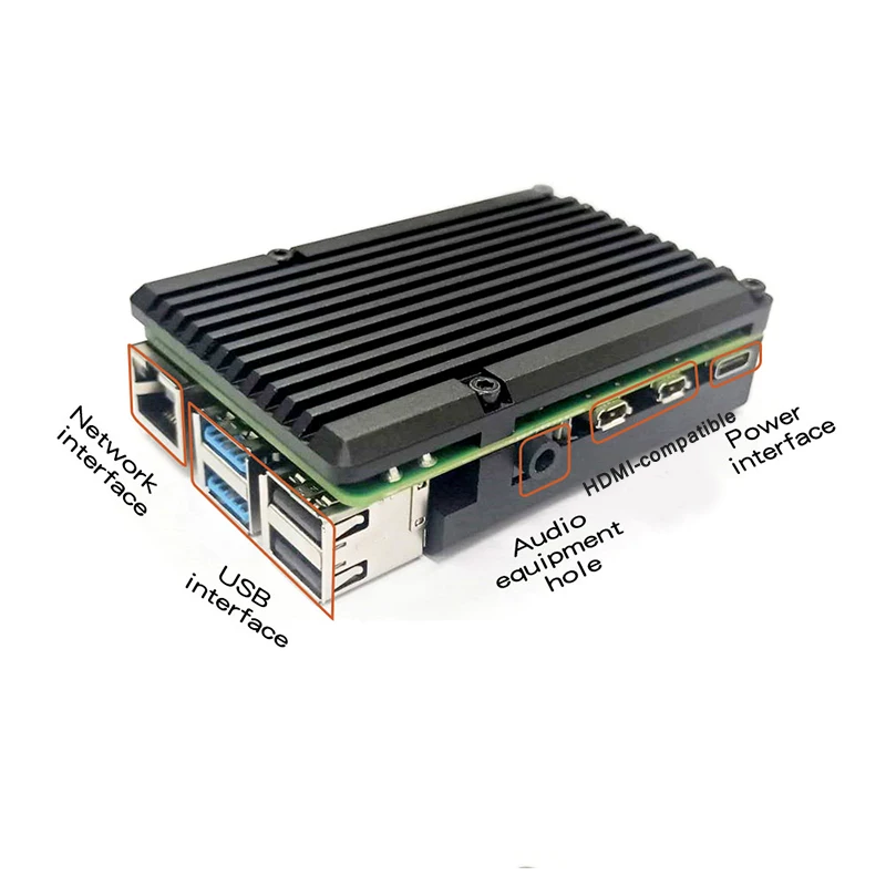 Raspberry Pi 4 Metal Case Passive Cooling Shell for Raspberry Pi 4 Model B 4B