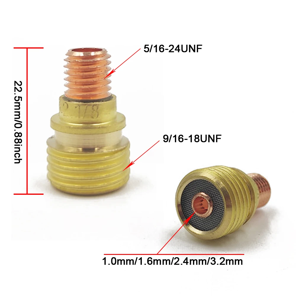 7Pcs #12 Heat Resistant Glass Cup Kit Stubby Collets Body Gas Lens Tig Welding Torch For Wp-9 WP-20 WP-25 Welding Accessories