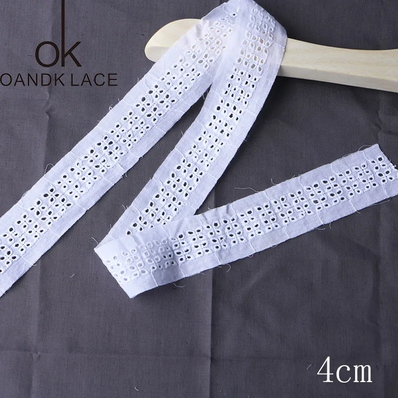 3 yard  Lace Trims Applique Costume Trimmings White Ribbon Cotton Home Textiles Sewing Lace Fabric Cloth 9 Models