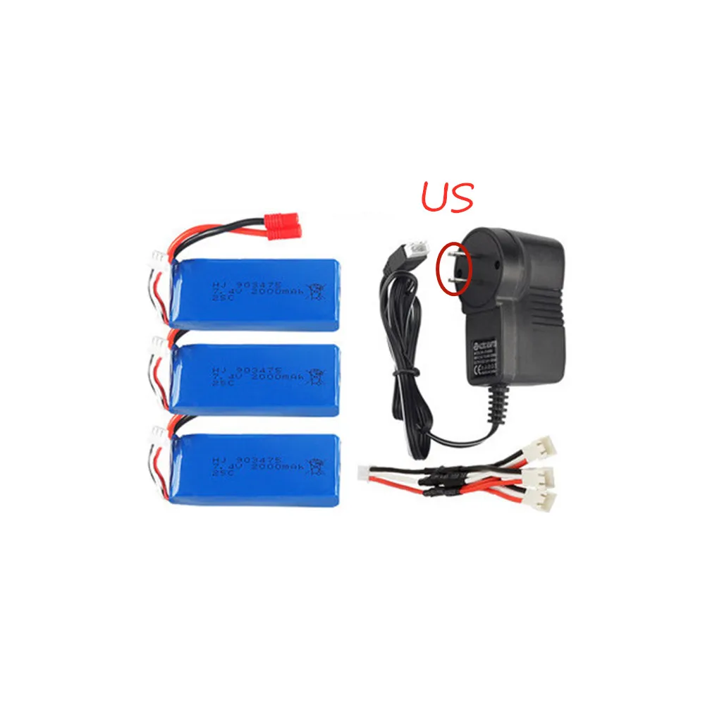 HOBBY HUB 7.4V 2000mAh 12428 แบตเตอรี่ Lipo สำหรับ SYMA X8C X8W X8G เครื่องบิน RC 2 S 7.4V liPo แบตเตอรี่ 903475