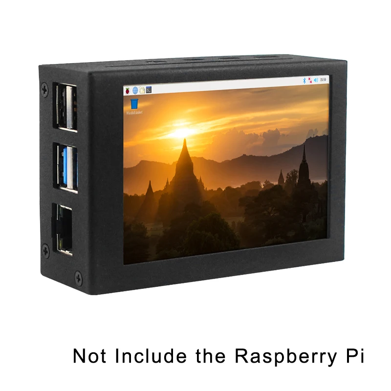 Raspberry Pi 4 Modell B 3,5 Zoll Touch Screen 5 50 FPS IPS Display Metall Fall Aluminium Shell Cooling Halter für Raspberry Pi 4