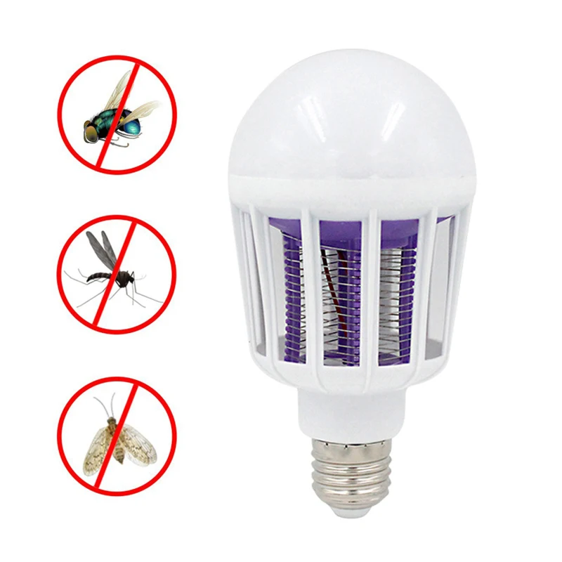 LED Mosquito Killer Bulb E27 LED Bulb For Domestic Lighting Bug Zapper Trap Lamp Insect Anti Mosquito Repellent Light Adapter