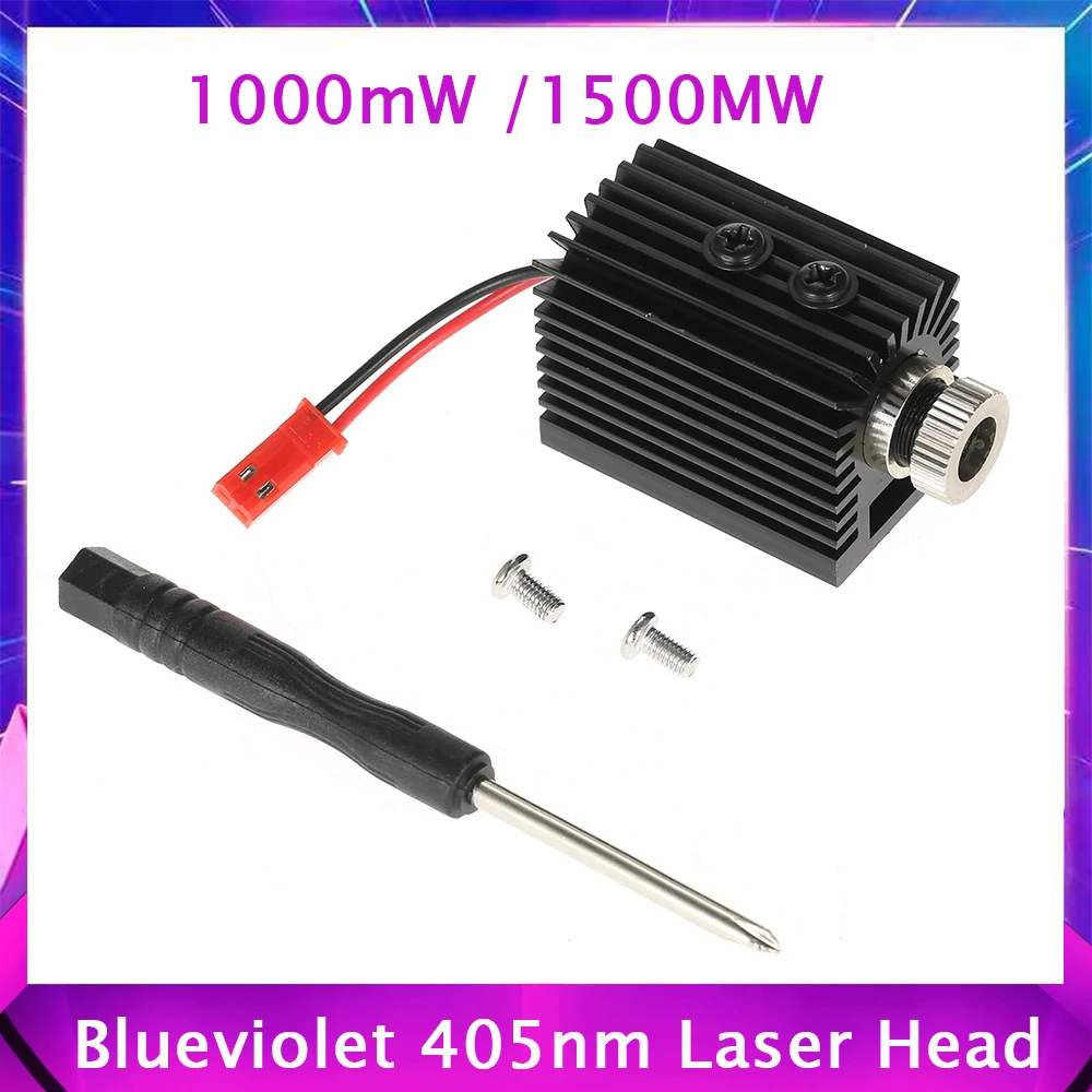 

1000mW /1500MW Blueviolet Light 405nm Laser Head with Screwdriver for laser engraver for CNC laser Carving Engraving