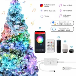 Christmas LED String Light WIFI/Bluetooth Remote Control Compatible With Google assistant /Amazon Alexa Christmas Decoration