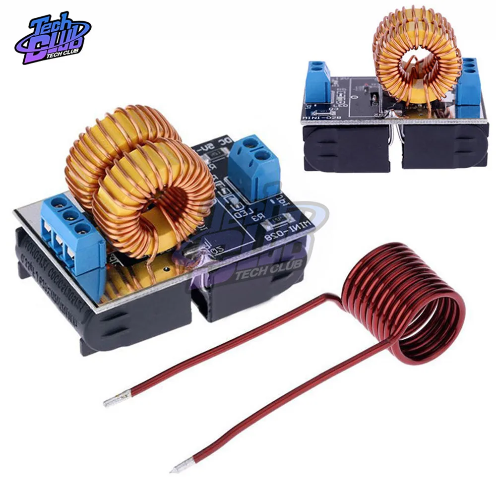 DC 5V-12V 120W Mini ZVS Induction Heating Power Module Tesla Jacobs Ladder No Taps With Heating Coil