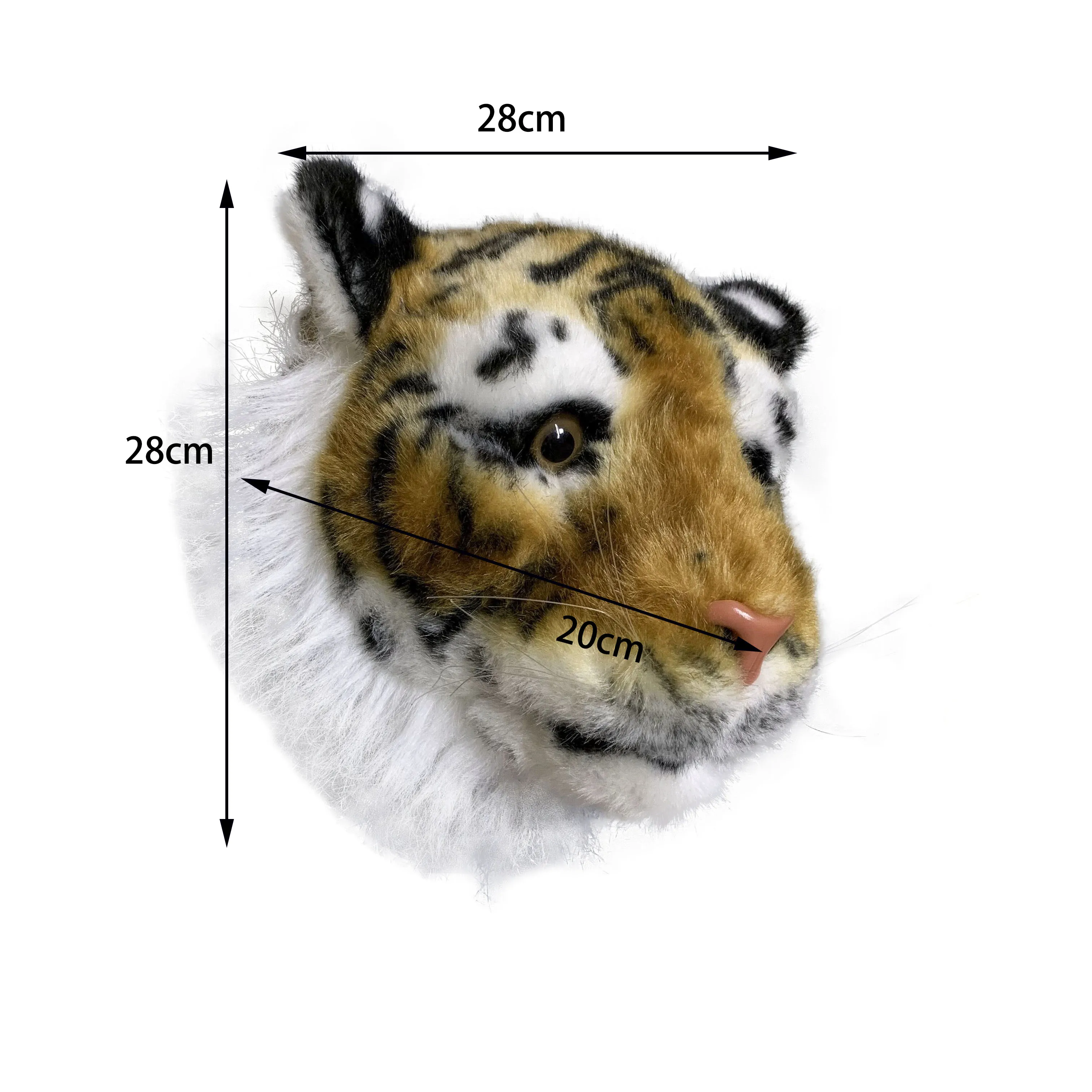 Jungle Animals Realistic Tiger  Animal Head For Wall Decoration Lifelike Stuffed For Hanging New Design Nursey Room Walltoy