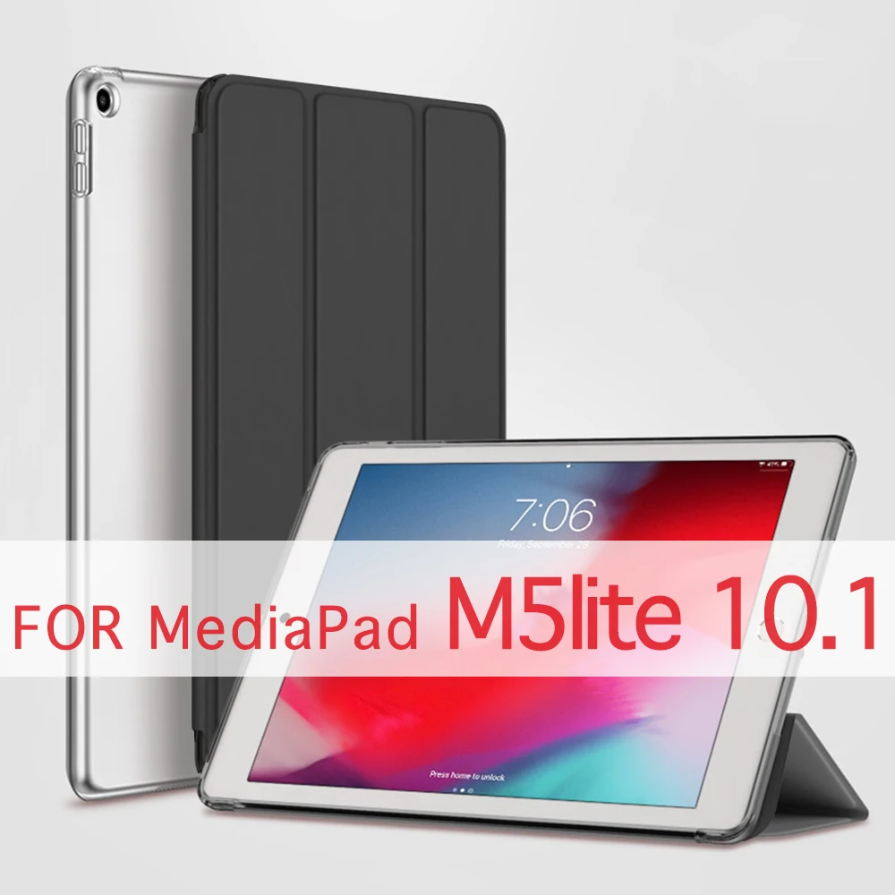 

Чехол для планшета HUAWEI MediaPad M5 Lite, m5lite, BAH2-L09/W19, 10,1 дюйма, C5, 10,1 дюйма, Обложка из искусственной кожи, умный чехол с функцией автоматического сна